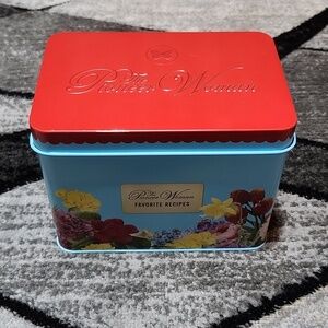 THE PIONEER WOMAN 2018 FAVORITE RECIPES FLORAL DESIGN TURQUOISE TIN
